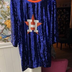 Astros Blue Sequin dress with Star Logo